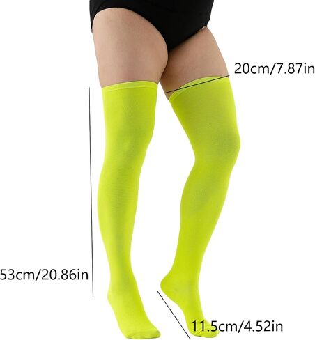 Plus Size Thigh High Knit Socks Long Stretchy Sock Women Over Knee High Stocking Leg Warmers Solid Color in Kuwait