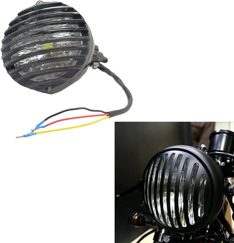 5.51 بوصة ، مصابيح الأمامية ذات الدراجات النارية ذات الدراجات النارية ، متوافقة مع Harley Davidson Cruiser Choppers Bobber Cafe Racer in Saudi Arabia