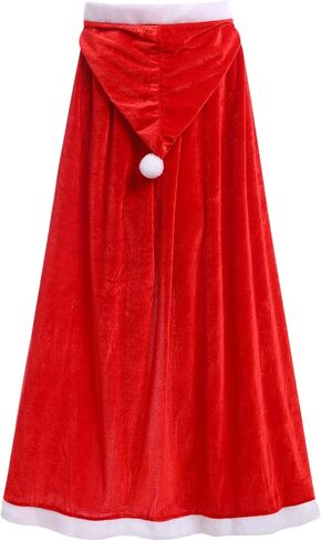 IDOPIP Women Kids Baby Girls Christmas Party Dress Xmas Red Plaid Tutu Dress with Hooded Cloak Cape Family Matching Costume in Saudi Arabia