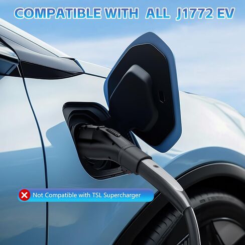 محول شحن EV لـ Tesla إلى محول J1772 ، شحن سريع وفعال إلى محول J1772 (يصل إلى 60A و 250V AC) ، لجميع محول شحن J1772 EVS ، متوافق مع توصيل جدار Tesla in Saudi Arabia