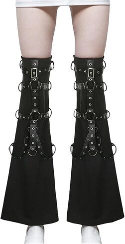 TOMETO STAR Goth Leg Warmers Y2K Women Punk Rave Japanese Grunge Emo Scenecore in Kuwait
