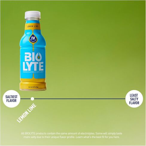 BIOLYTE Electrolyte Drink - Hydration Drink, Medical-Grade Flavored Water with Electrolytes, Sports Drinks, Liquid Energy & Rehydration, IV in a Bottle - Citrus, 16 Fl Oz (12 Pack) in Saudi Arabia