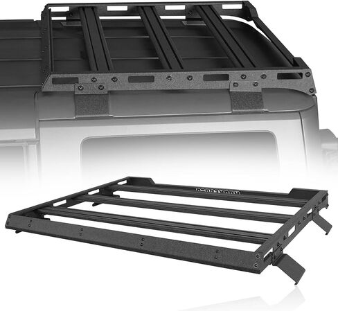 Hooke Road Bronco Half Short Roof Rack Rear Cargo Basket Crossbar for 2021 2022 2023 2024 2025 Ford Bronco 4 Door Hardtop (Exclude Bronco Sport) in Saudi Arabia