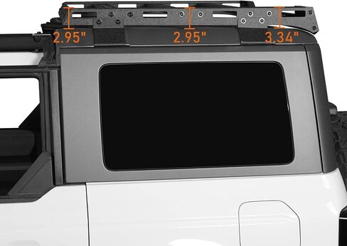 Hooke Road Bronco Half Short Roof Rack Rear Cargo Basket Crossbar for 2021 2022 2023 2024 2025 Ford Bronco 4 Door Hardtop (Exclude Bronco Sport) in Saudi Arabia