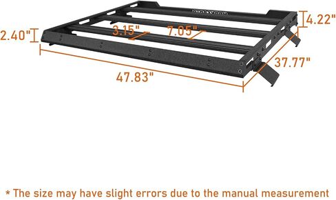 Hooke Road Bronco Half Short Roof Rack Rear Cargo Basket Crossbar for 2021 2022 2023 2024 2025 Ford Bronco 4 Door Hardtop (Exclude Bronco Sport) in Saudi Arabia