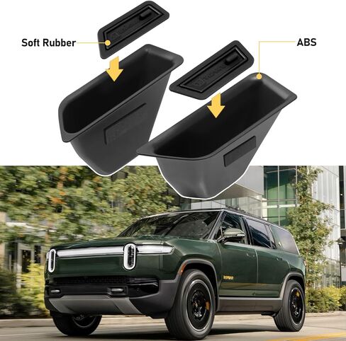 Jaronx متوافق مع Rivian Door منظم الدرج 2025 R1T R1S (Gen 2) ، صندوق تخزين إدراج أبواب 4pcs لعام 2025 الملحقات R1T R1T R1S in Saudi Arabia