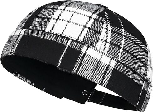 غطاء عمال من منقوش مخطط ، رجعية Skullcap Docker Hat للرجال النسائية in Kuwait