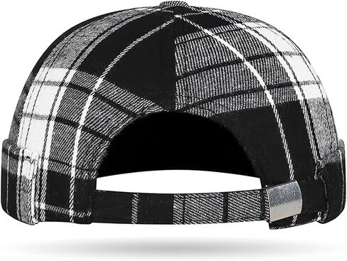 غطاء عمال من منقوش مخطط ، رجعية Skullcap Docker Hat للرجال النسائية in Kuwait