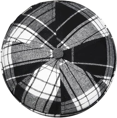 غطاء عمال من منقوش مخطط ، رجعية Skullcap Docker Hat للرجال النسائية in Kuwait