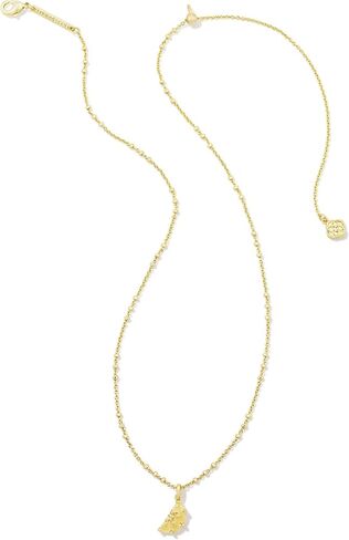 Kendra Scott Lemon Short Pendant Necklace, 14K Gold-Plated Brass, Fashion Jewelry for Women, Yellow Opalite Glass in Saudi Arabia