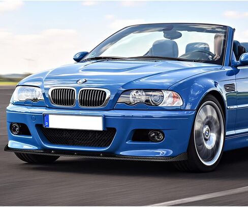 Q1-TECH, 9PCS Front Bumper Lip & Side Skirt Extensions Diffuser Compatible with 2001-2006 BMW E46 M3 Model Only, Front Bumper Lip Air Chin Body Spoiler Splitter ABS (Painted Carbon) in Saudi Arabia
