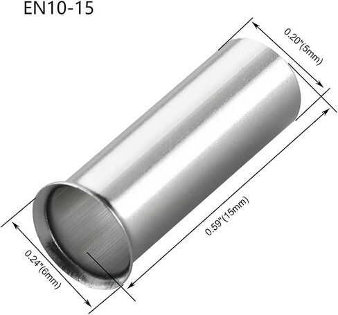 Baomain Ferrule Pin Cord End Terminal Kit 4, 6, 8,10,12 AWG Sizes Wire Copper Crimp Connector Non Insulated Pack of 450 in Saudi Arabia