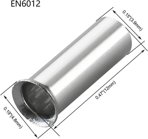 Baomain Ferrule Pin Cord End Terminal Kit 4, 6, 8,10,12 AWG Sizes Wire Copper Crimp Connector Non Insulated Pack of 450 in Saudi Arabia
