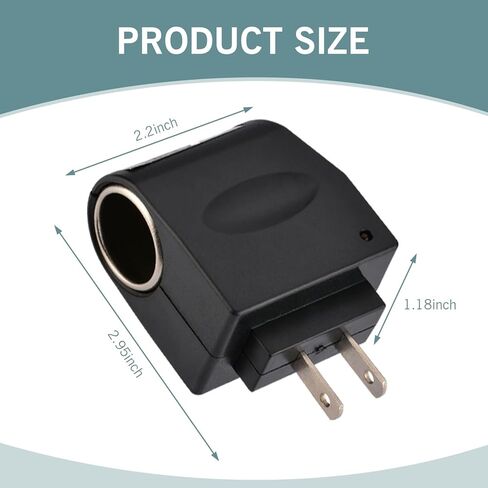 AC to DC Car Converter Outlet ، AC to Adapter ، 220V DC 12V 500MA Wall Wall Wall Wighter Accoundter ، محول سجائر ولعب سجائر ، Universal لمعظم السيارات ، سيارات الدفع الرباعي (أسود) in Kuwait