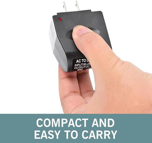 AC to DC Car Converter Outlet ، AC to Adapter ، 220V DC 12V 500MA Wall Wall Wall Wighter Accoundter ، محول سجائر ولعب سجائر ، Universal لمعظم السيارات ، سيارات الدفع الرباعي (أسود) in Kuwait