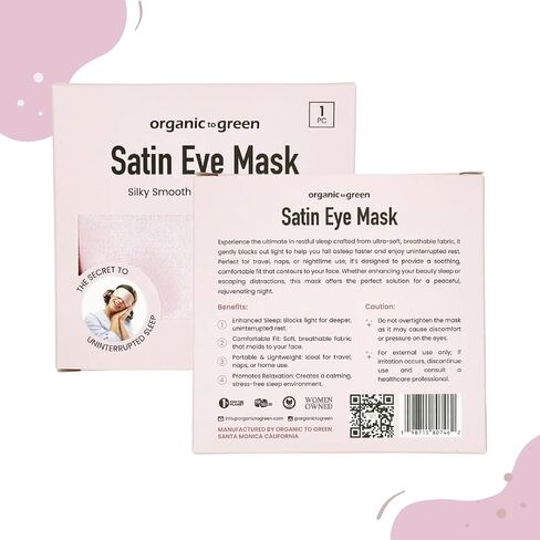 Satin Eye Mask for Sleeping - Soft Silk Sleep Mask with Adjustable Strap for Women, Teens, and Kids, Light-Blocking Blackout Design for Travel and Relaxation (Pink) in Saudi Arabia