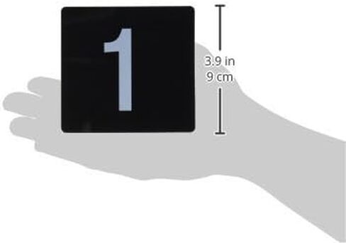 New Star Foodservice 23176 1 to 50-Double Side Plastic Table Numbers, 4 by 4 Black on, White in Saudi Arabia