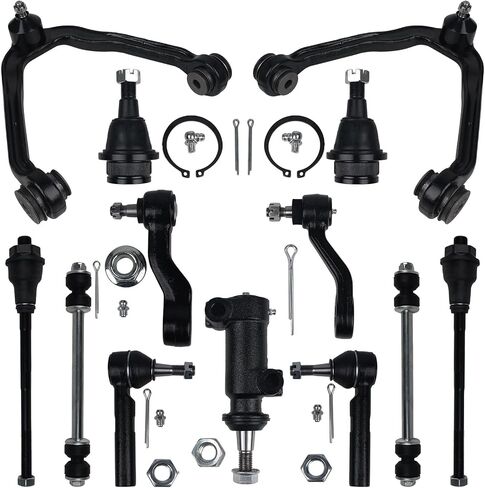 أدوات التعليق الأمامي التلقائي AUTOROND ARMENT ARM AUTSER W/BALL CONSION متوافق مع Chevy Tahoe Silverado Silverado Suburban Avalanche 1500 ، GMC Sierra Yukon XL 1500 99-06 ، Cadillac Escalade ESV Ext 02-06 ، 13pcs in Saudi Arabia