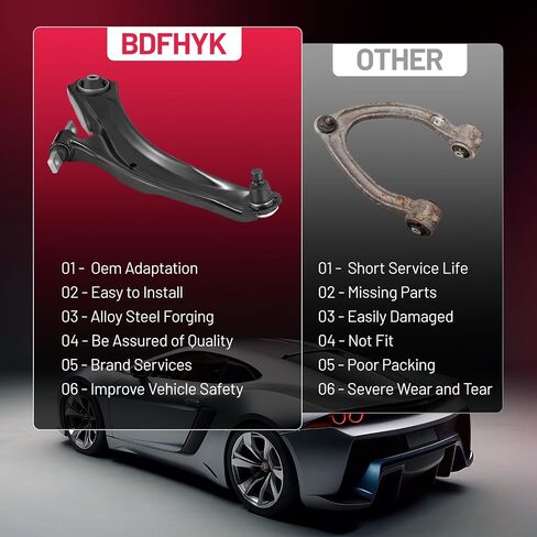 BDFHYK Front Lower Control Arm 8pcs,with Ball Joint Compatible with 2008-2015 Nissan Rogue/Rogue Select K621452 K621453 K750094 K750095 ES800582 ES800583 EV800550 in Saudi Arabia