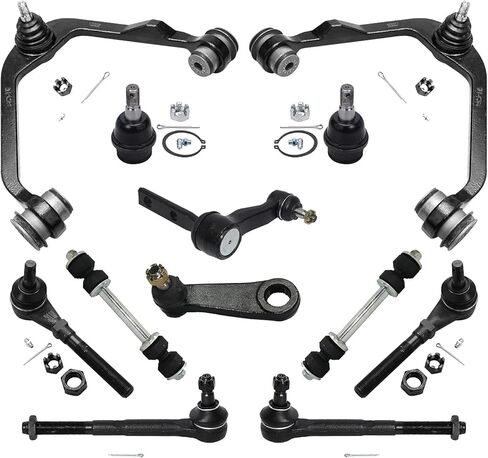 Detroit Axle-12pc مجموعة تعليق الطرف الأمامي لـ 2WD Ford Expedition F-150 F-250 Navigator 2 أذرع التحكم العليا 2 مفاصل الكرة السفلية 2 قضبان الربط in Saudi Arabia