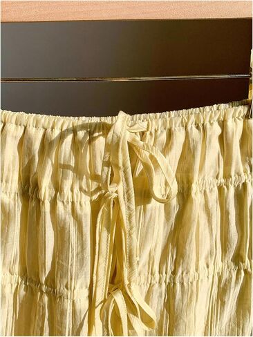 MakeMeChic Women's Tie Front Skirt Low Waist Drawstring Ruffle Y2k Mini Skirts in Saudi Arabia