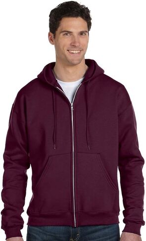 Champion Double Dry Action Fleece Full Zip Hood, Scarlet, Large in Saudi Arabia