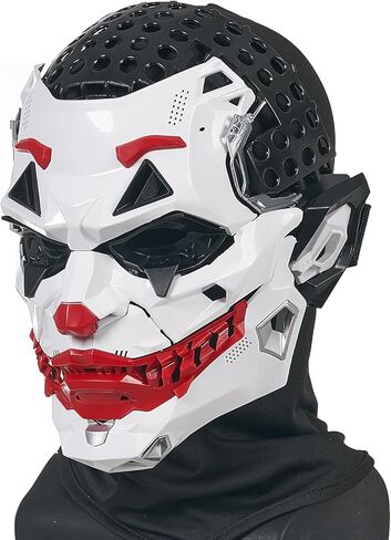Futuristic Clown Mask, White and Red, Cosplay Costume Accessory in Kuwait