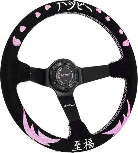 الأداء قلب العجلة قائد العجلة 350mm طبق عميق 6 صاخب ل jdm Sport Racing عجلة القيادة alcantara قرن المشمولة in Kuwait