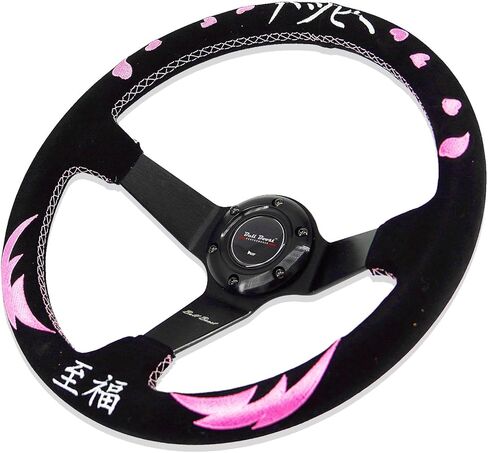 الأداء قلب العجلة قائد العجلة 350mm طبق عميق 6 صاخب ل jdm Sport Racing عجلة القيادة alcantara قرن المشمولة in Kuwait