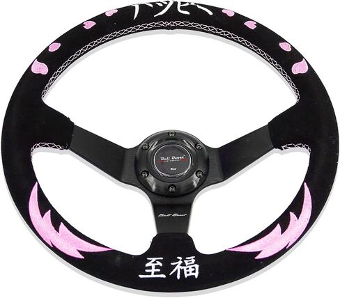 الأداء قلب العجلة قائد العجلة 350mm طبق عميق 6 صاخب ل jdm Sport Racing عجلة القيادة alcantara قرن المشمولة in Kuwait