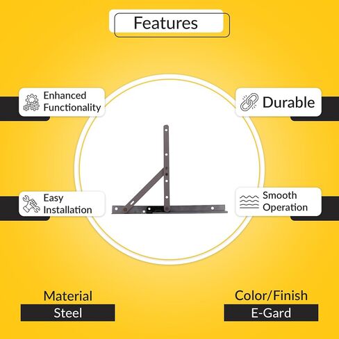 Brixwell 28-15-37 E-Gard Truth 14 Concealed Casement Hinge – Lower Left/Upper Right Replacement Hinge for Smooth Window Operation in Saudi Arabia
