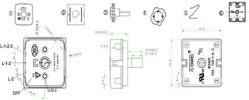 4-Position Rotary Switch Off/Low/Medium/High for Fan Heater 1 Piece in Saudi Arabia