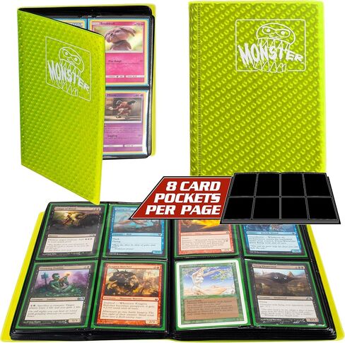 ألبوم بطاقات التداول Monster 4 Pocket - 20 تحميل جانبي، مانع للسرقة، صفحات مبطنة لمزيد من الحماية - غلاف فاخر يحمل 160 بطاقة Yugioh، MTG، Magic The Gathering، Pokémon & Sport - برتقالي غير لامع in Kuwait