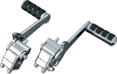 Kuryakyn 4353 Motorcycle Footpegs: Adjustable Passenger Pegs for 2010-19 Harley-Davidson Motorcycles with Fixed Mounts, Chrome, 1 Pair in Saudi Arabia