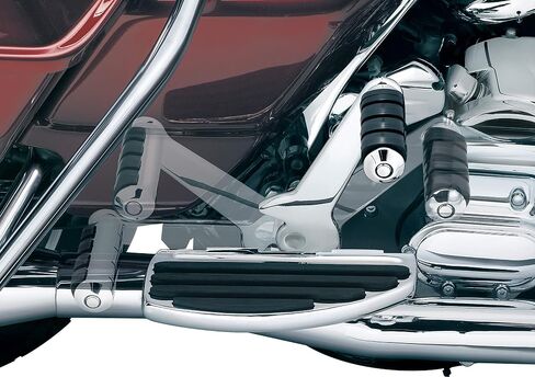 Kuryakyn 4353 Motorcycle Footpegs: Adjustable Passenger Pegs for 2010-19 Harley-Davidson Motorcycles with Fixed Mounts, Chrome, 1 Pair in Saudi Arabia