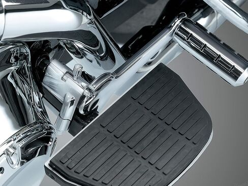 Kuryakyn 4353 Motorcycle Footpegs: Adjustable Passenger Pegs for 2010-19 Harley-Davidson Motorcycles with Fixed Mounts, Chrome, 1 Pair in Saudi Arabia