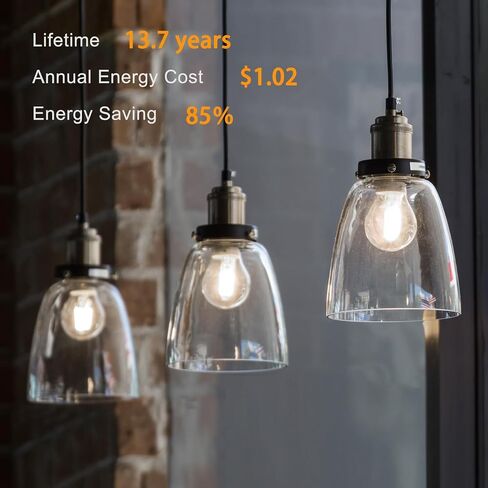 VOLIVO 24 Pack Vintage LED Bulbs, A19 Dimmable Light, 2700K Warm White, 60W Equivalent, CRI 80+, Clear Glass Filament, 7W, E26 Standard Base, Classic Edison Antique Style for Home in Saudi Arabia