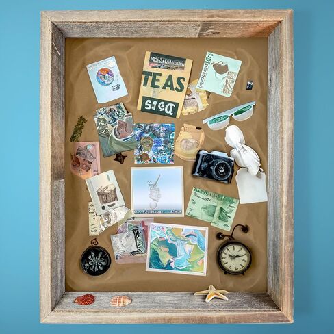 BARNWOODUSA 18"x24" Rustic Collectible Shadow Box Picture Frame Made of Upcycled Wood Shadow Box in Kuwait