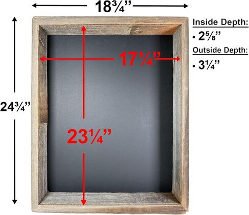 BARNWOODUSA 18"x24" Rustic Collectible Shadow Box Picture Frame Made of Upcycled Wood Shadow Box in Kuwait