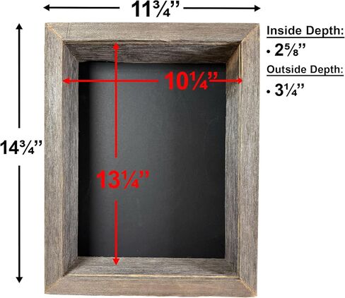 BARNWOODUSA 18"x24" Rustic Collectible Shadow Box Picture Frame Made of Upcycled Wood Shadow Box in Kuwait