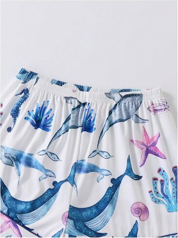 Wdirara Women's 2 قطعة Sea Turtle Graphic Pajama Set Butn in Kuwait