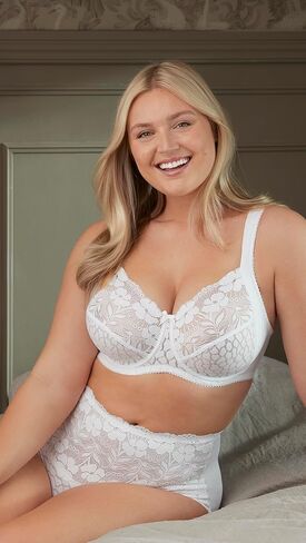 Miss Mary of Sweden Jacquard & Lace Womens Underwired Bra with Side Support in Saudi Arabia