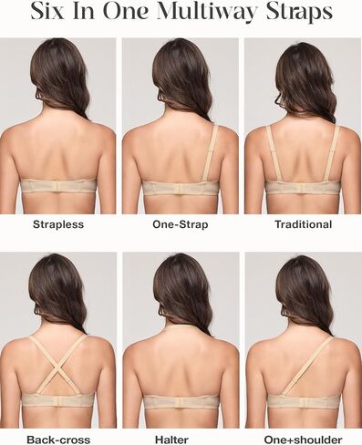 Wingslove Women's Strapless Full Figure Bra Underwire Multiway Contour Plus Size Bra Red Carpet in Saudi Arabia