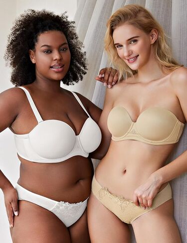 Wingslove Women's Strapless Full Figure Bra Underwire Multiway Contour Plus Size Bra Red Carpet in Saudi Arabia