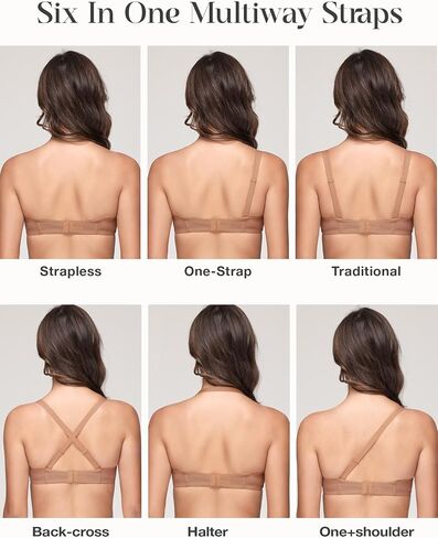 Wingslove Women's Strapless Full Figure Bra Underwire Multiway Contour Plus Size Bra Red Carpet in Saudi Arabia