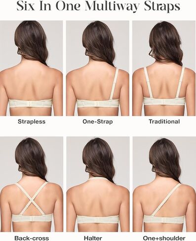 Wingslove Women's Strapless Full Figure Bra Underwire Multiway Contour Plus Size Bra Red Carpet in Saudi Arabia