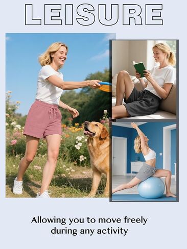 Neer 4 Pack Womens Sweat Shorts High Waist Drawstring Shorts Summer Loose Elastic Athletic Short Sweatpants with Pocket in Saudi Arabia