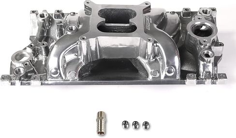 7516 2028 RPM Air Gap Intake Manifold Aluminum Dual Plane Compatible with Chevy Vortec SBC V8 Engine 283 307 350 327 in Kuwait