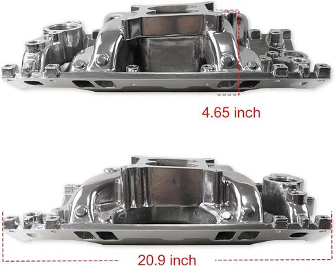 7516 2028 RPM Air Gap Intake Manifold Aluminum Dual Plane Compatible with Chevy Vortec SBC V8 Engine 283 307 350 327 in Kuwait