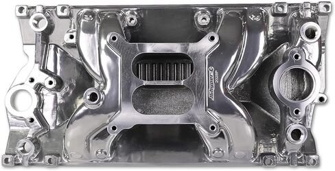 7516 2028 RPM Air Gap Intake Manifold Aluminum Dual Plane Compatible with Chevy Vortec SBC V8 Engine 283 307 350 327 in Kuwait